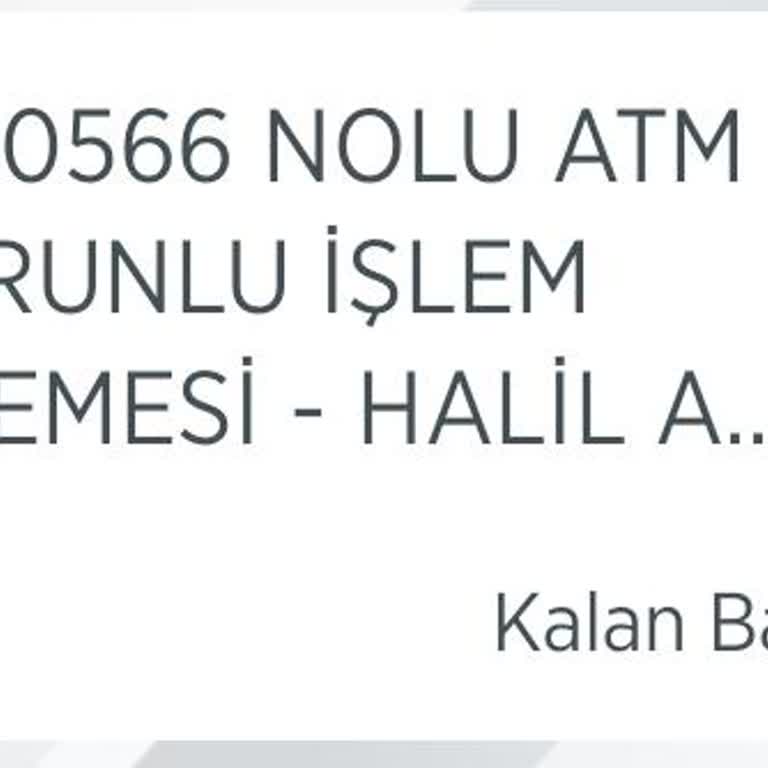 Ziraat Bankası Eksik Para İadesi