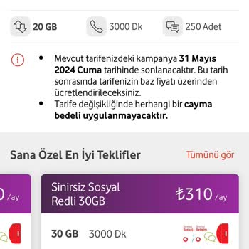 Vodafone Haksız Fiyat Artışı