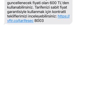 Vodafone Paket Değişikliği Ve Fiyat Artışı