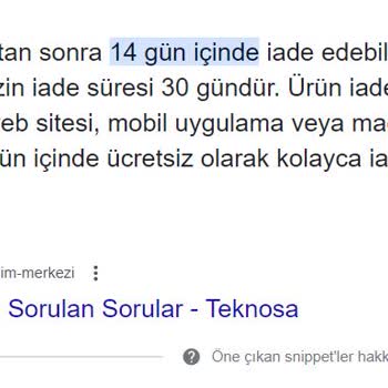 Teknosa Çeyiz Alış Verişi Kapsamında Alınan TV'NİN İade Almaması