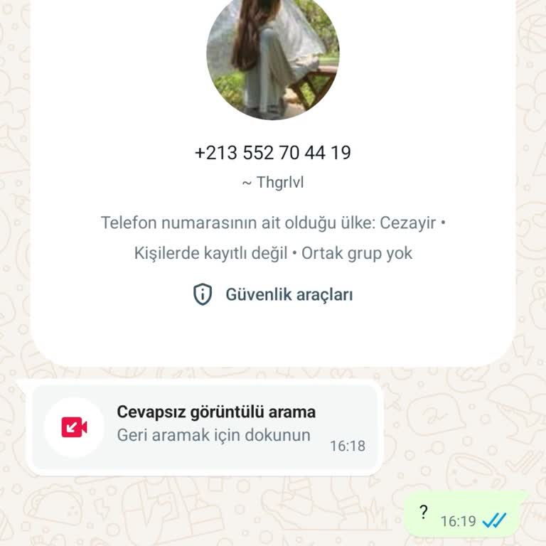 WhatsApp Yurt Dışından Gelen Görüntülü Arama Ve Mesaj