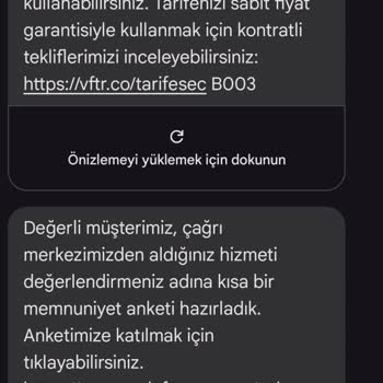 Vodafone Geçebileceğiniz Tarife Bulunmamaktadır