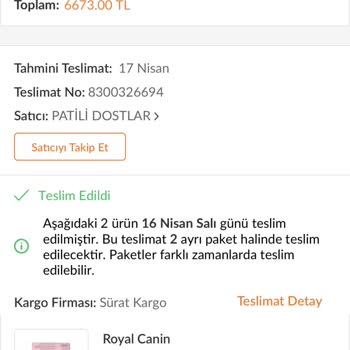 Trendyol Patili Dostlar Sahte Royal Canin Mama