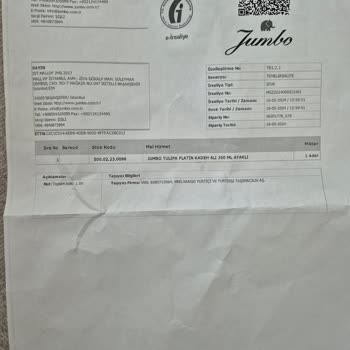 Jumbo 1,5 Ayda Teslimat