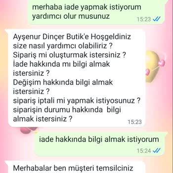 Ayşenur Dinçer Butik İade Talebimi Görmezden Geliyor