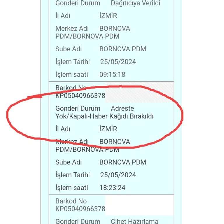 PTT Kargo Sürekli Acık Olan Bir Yerde Çalışmama Rağmen Kapıya Gelindi
