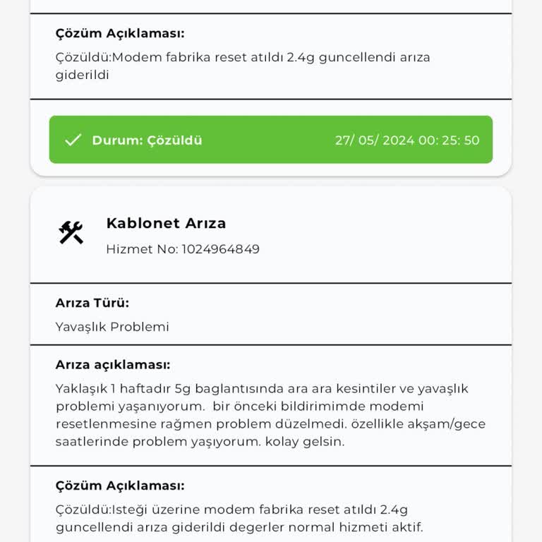Kablo Net İnternet Yavaşlığının Çözümlenememesi