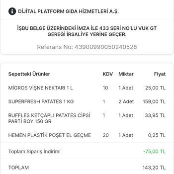 Migros Kurye Ürün Teslim Etmedi