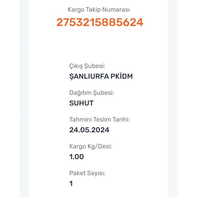 Şanlıurfa'da PTT Kargo Da Kaybolan Siparişim