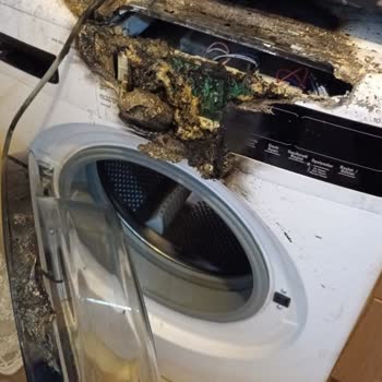 Vestel Çamaşır Makinesi Yandı