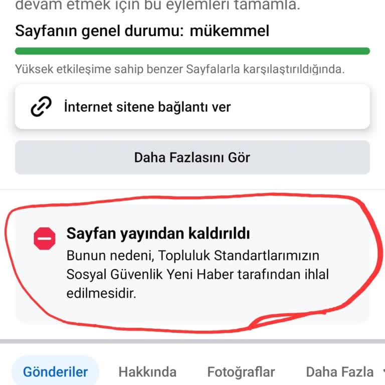 Facebook Uyarısız Sorgusuz Bir Şekilde Sayfamı Kapattı.
