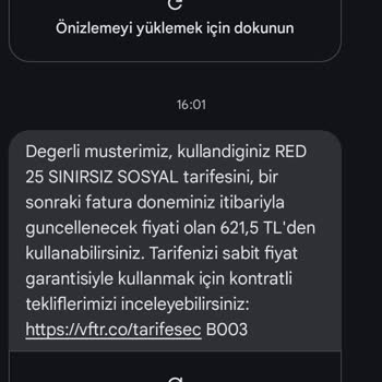 22 Yıllık Vodafone Abonesine Fahiş Tarife Şoku!