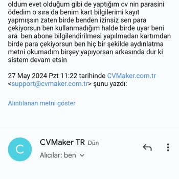 CV Maker Usulsüz Para Çekimi