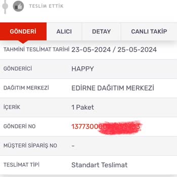 Kargomsende Tarafından Kargom Yanlış Dağıtım Merkezine Gönderildi.