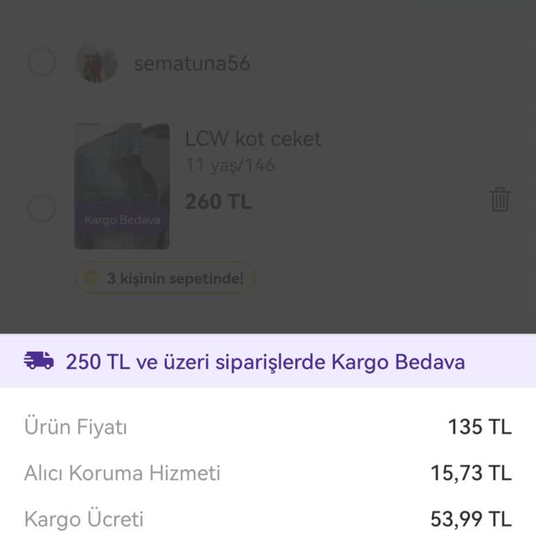 Dolap Tarafından Hatalı Alınan Kargo Ücreti