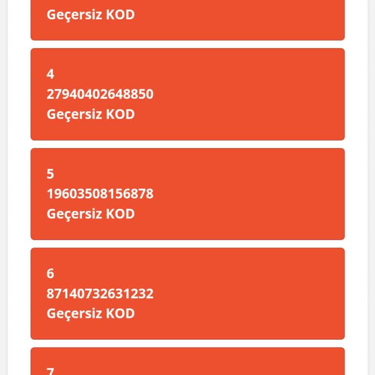 Ef Digital Geçersiz Kod Sorunu