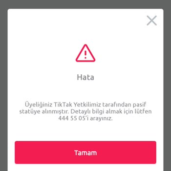 TikTak Kirala Tıktan Sistem Hatta Veriyor Sürekli