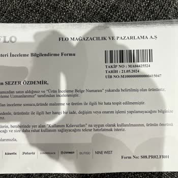 FLO Mağazacılık Üretim Hatalı Ürünü Kabul Etmiyor.