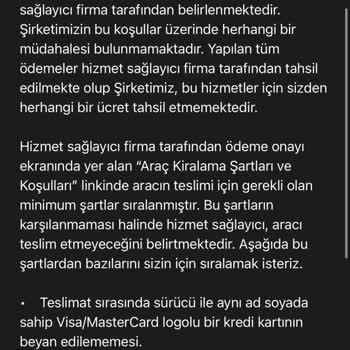 Pegasus Araç Kiralama Paramı İade Etmiyor