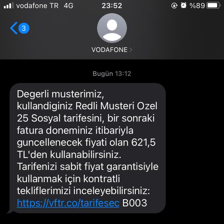 Vodafone Haksız %386 Ücret Artışı