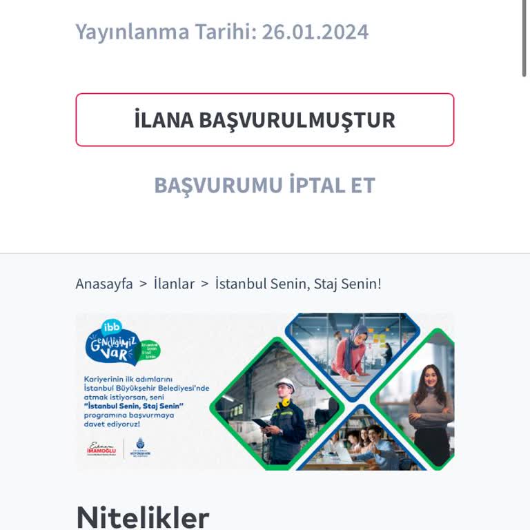 İBB - İstanbul Büyükşehir Belediyesi Staj Başvurusunda Gecikme: Mezuniyetim Tehlikede!