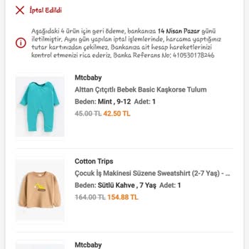 Nays Trendyol Ücret İadesi Vermedi