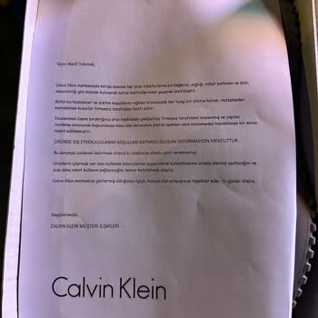 Calvin Klein Ayakkabımın Üst Kısımlarında Lekelenmeler Oluştu