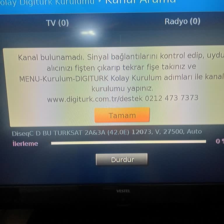 Digiturk Sinyal Sorunu Var Yayını Tarafınızca Çözülmesini İstiyorum