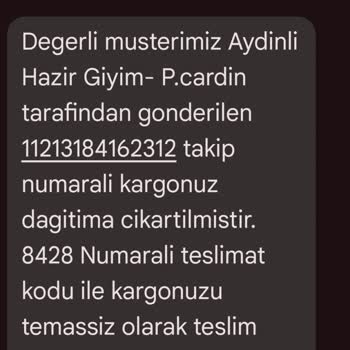 Pierre Cardin Giyim Pierre Cardin Siparişlerimin Sürat Kargo Firmasının Yanlışı