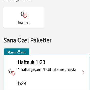 Vodafone Ek Paketler Görünmüyor