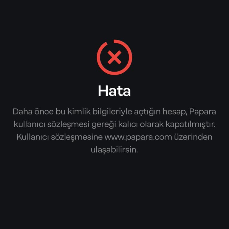Papara Hesabı Aktif Etme Sorunu