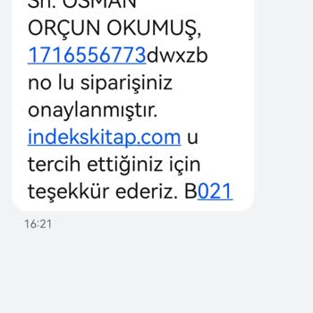 İndeks Kitap Siparişim Kargoya Verilmedi Ve Sitede Gözükmüyor