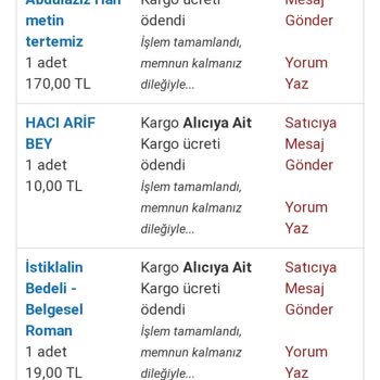 Eskicim Kitabevi Kitaplarım Elime Ulaşmadı