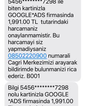 QNB Finansbank Google *ads Şikayet