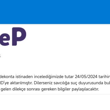 PeP Yanlış ID'ye Aktarılan Para Ve İade Talebi