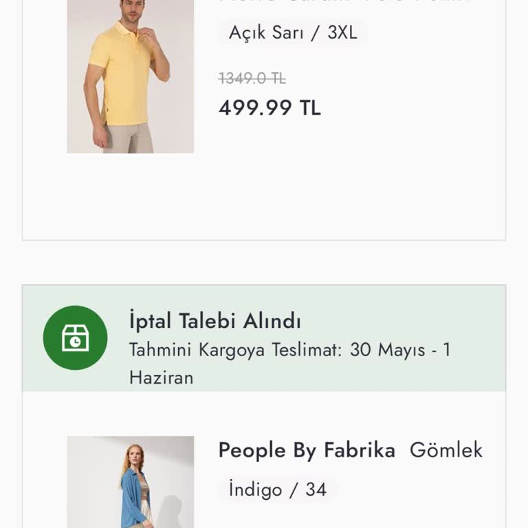 Boyner Ürün İptali Yaptı