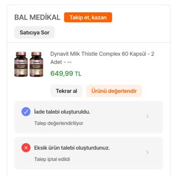 Hepsiburada Bal Medikal Eksik Ürün Yolladı Ve Geri Dönmüyor!