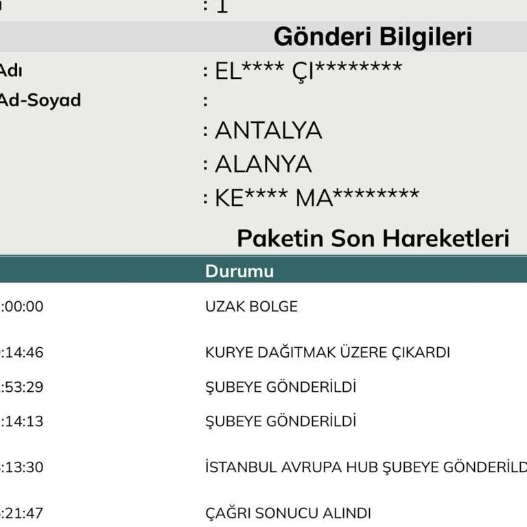 UPS Türkiye Siparişim Uzak Bölge Diye Teslim Edilmedi