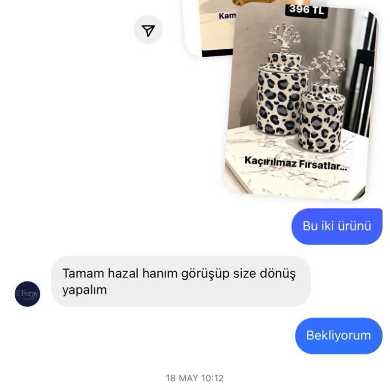 Feray Home Shop Verilen Sipariş Tarafıma Ulaşmadı.