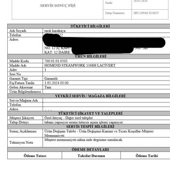 Homend Anneler Günü Felaketi