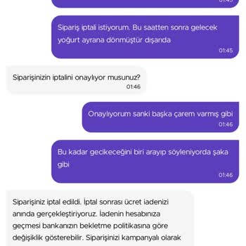 Getir Büyük 5 Saat Siparişi Bekletip Siparişi Teslim Etmedi