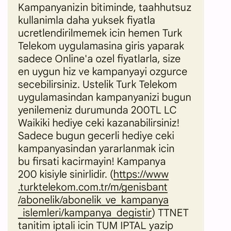 Türk Telekom Bu Zamanda Böyle Mağduriyet!