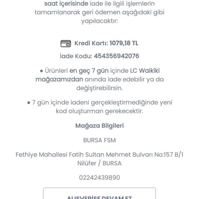 LC Waikiki Uygulamada Yazan Şartları Yerine Getirmiyorlar