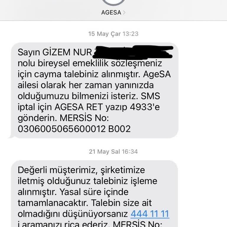 AgeSA Hayat ve Emeklilik Cayma Hakkı Kullanıldı, Param Hala Yatırılmadı!