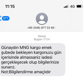 MNG Kargo Evde Olduğum Halde Teslim Edilmeyen Kargo Ve Yetersiz Müşteri Hizmeti