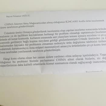 Chima Marka Çantanın Kalitesizliği.