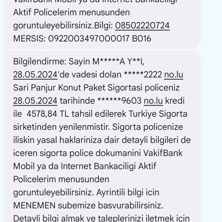 VakıfBank İzinsiz Sigorta İşlemi