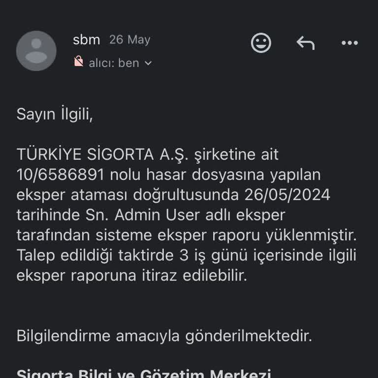 Türkiye Sigorta Hasar Ödememi Yapmıyor.