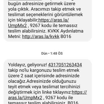 Aras Kargo Kargom Benden Habersiz İade Etmişler