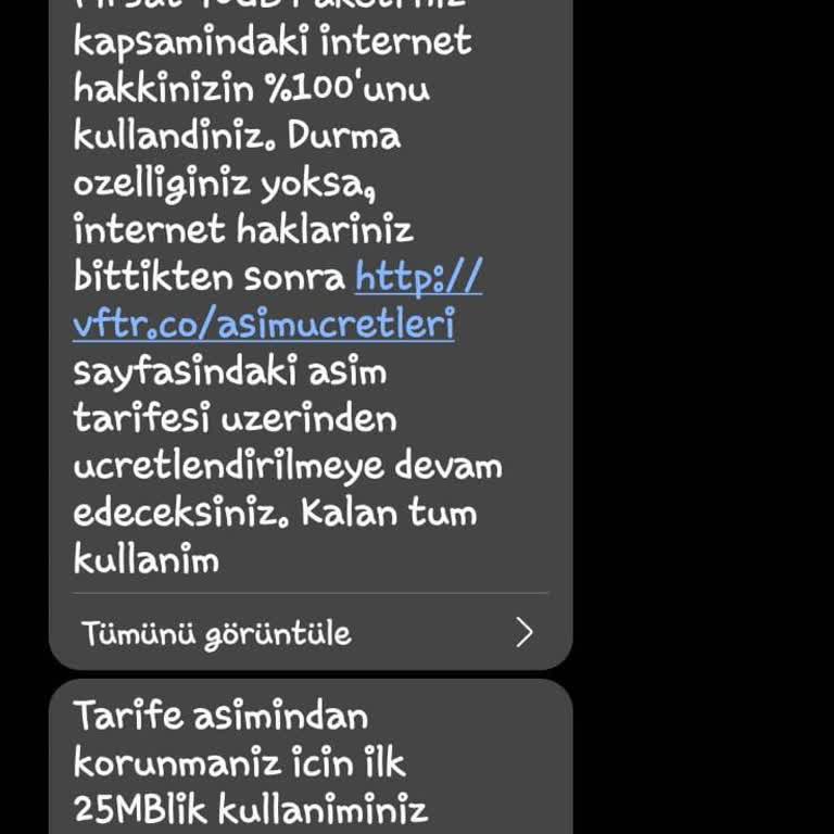 Vodafone Hattımda İnternet Kullanım Sorunu
